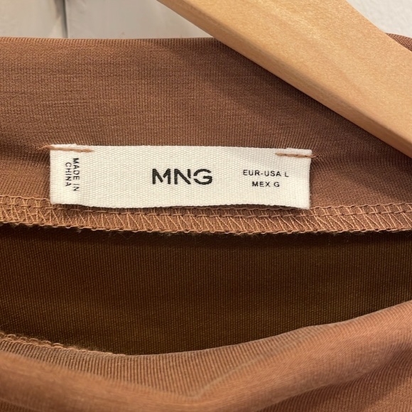 Mango drape athletic top camel brown size large - Picture 3 of 6